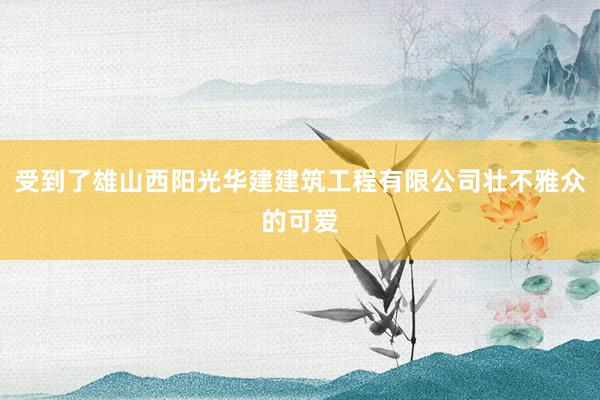 受到了雄山西阳光华建建筑工程有限公司壮不雅众的可爱